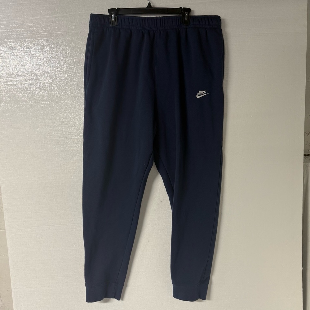 Nike Sweatpants Men 3XL Tall Club Knit Joggers Blue Fleece Stretch Relaxed Fit